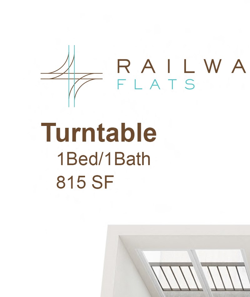 Turntable Floor Plan - 1 Bed/1 Bath Turntable 815 Sq.Ft. Floor Plan - 1 Bed/1 Bath